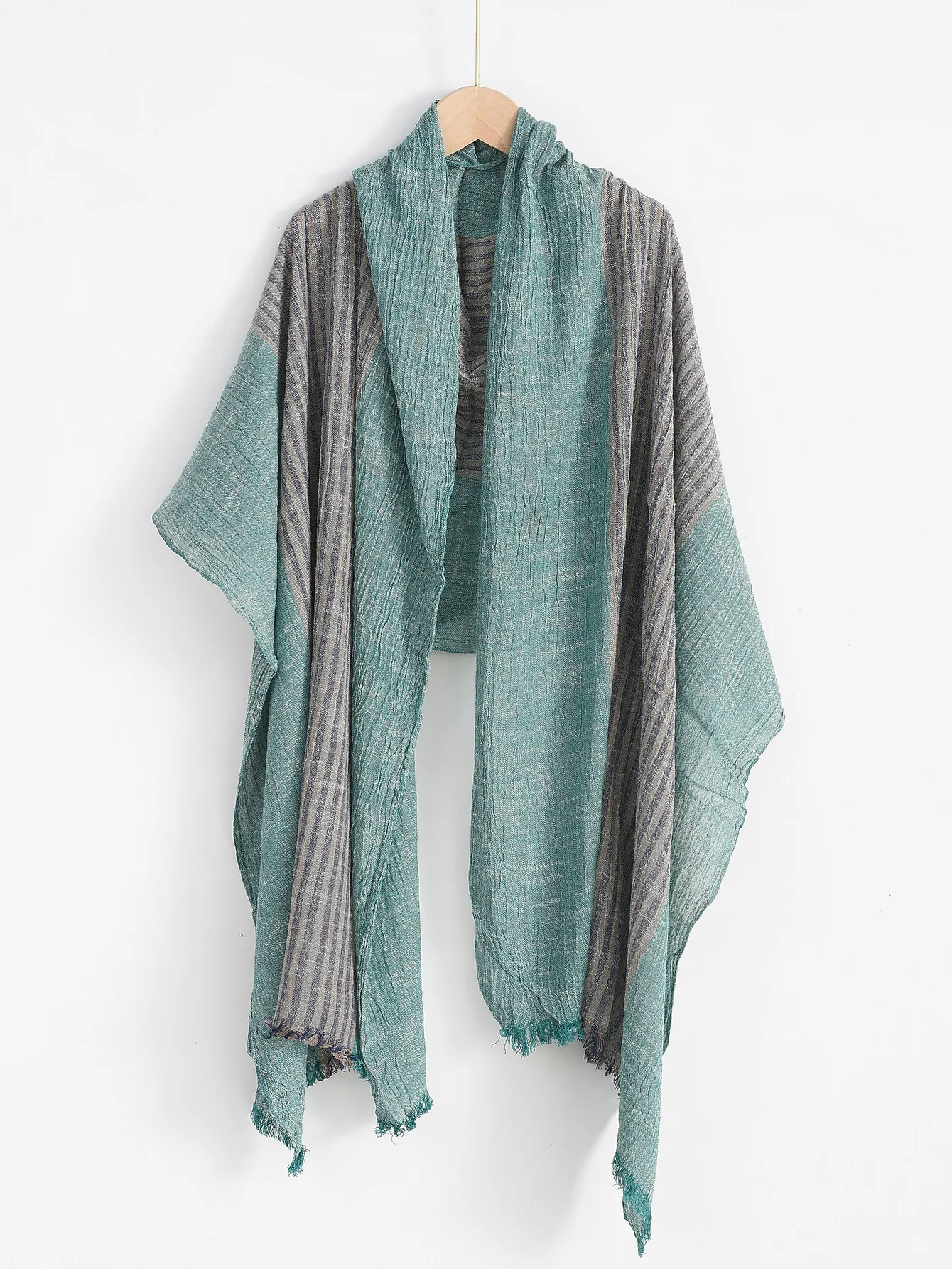 Mode Männer Schal Baumwolle Leinen Gestreiften Schals Herbst Winter Warme Halstuch Pashmina Casual Männlichen Zubehör Bufandas Schals – Detail 4