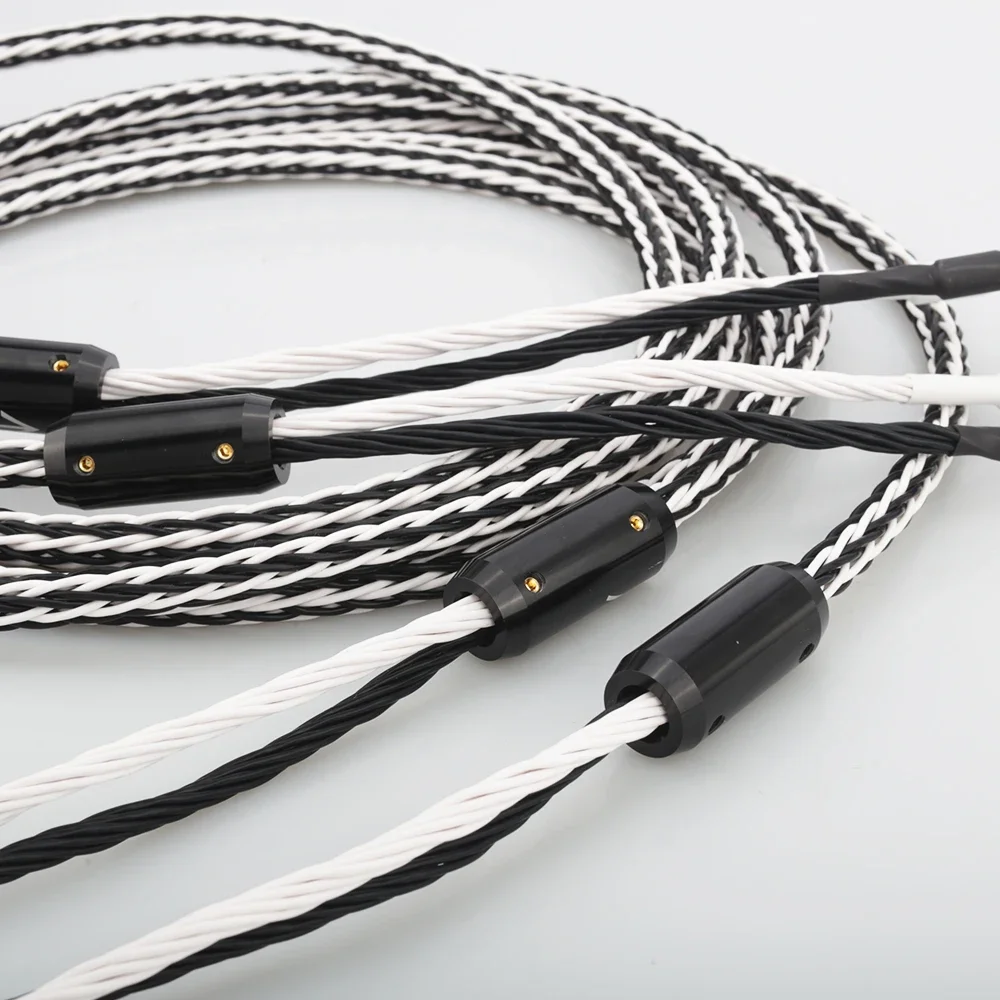 Audiocrast 8TC single copper audio speaker cable HiFi amplifier speaker cable spade to spade plug Audiophile