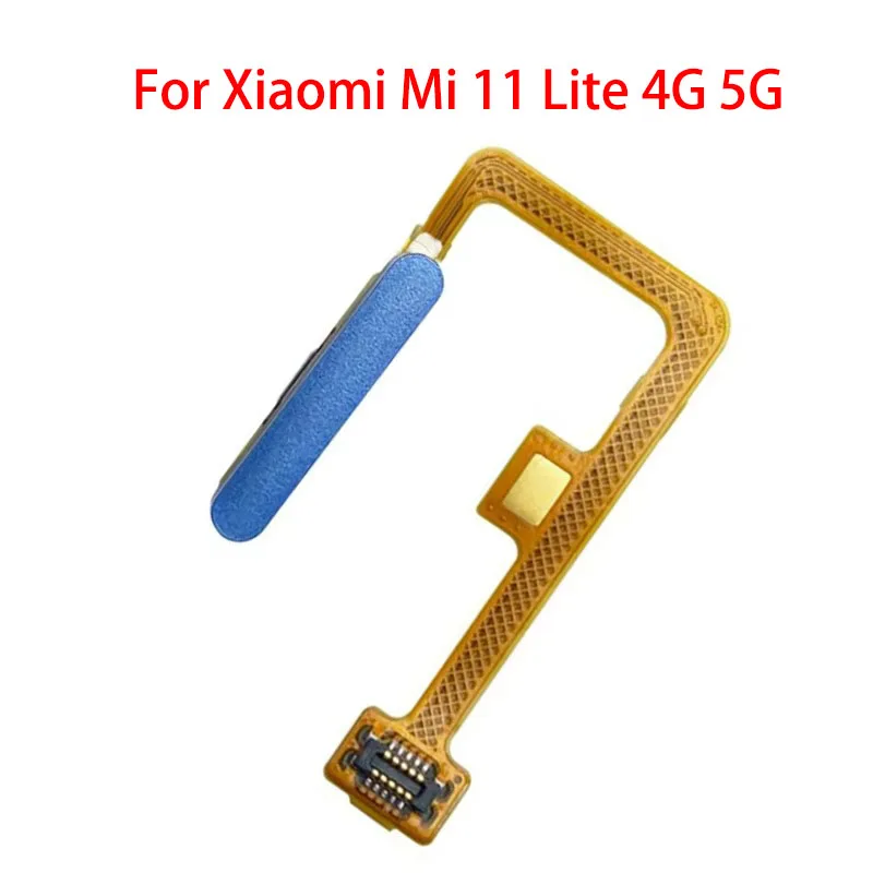 Original For Xiaomi Mi 11 Lite 5g 4g Fingerprint Sensor Home Return Key Menu Power On Off Button Flex Ribbon Cable