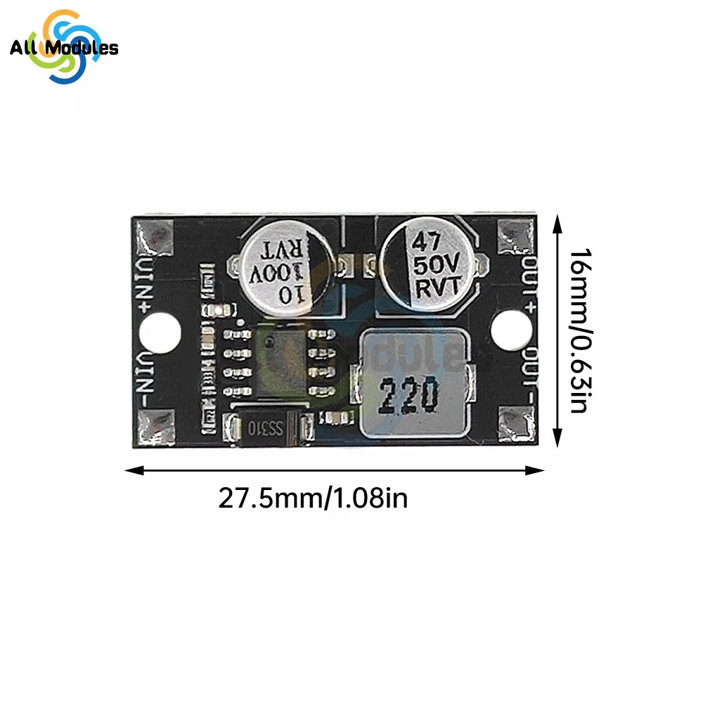 Mini DC-DC Buck Power Module DC Converter Input 5-80V to 5V9V12V24V Output Aluminum Substrate Module