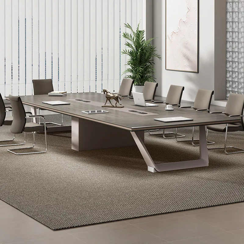 YJQ1 aluminum alloy conference table training office furniture rectangular office large negotiation table and chair combination