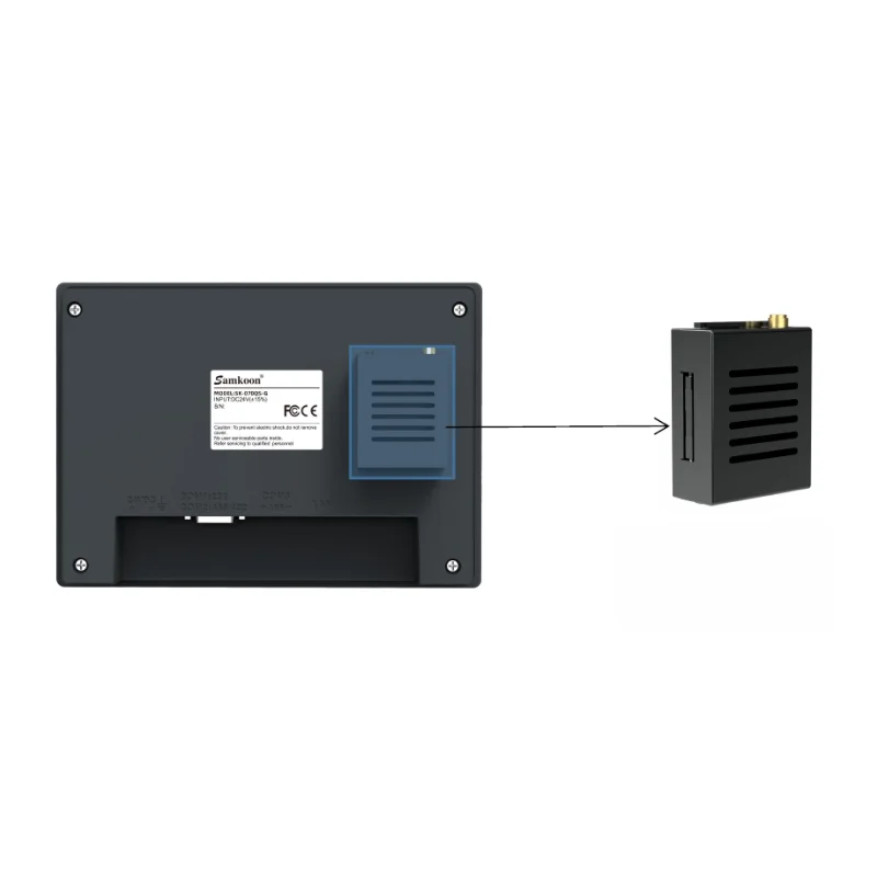 Samkoon 7 "HMI لوحة RS232 RS485 إيثرنت الاتصالات شاشة تعمل باللمس وحدة التحكم عن بعد دعم التحكم الصناعي