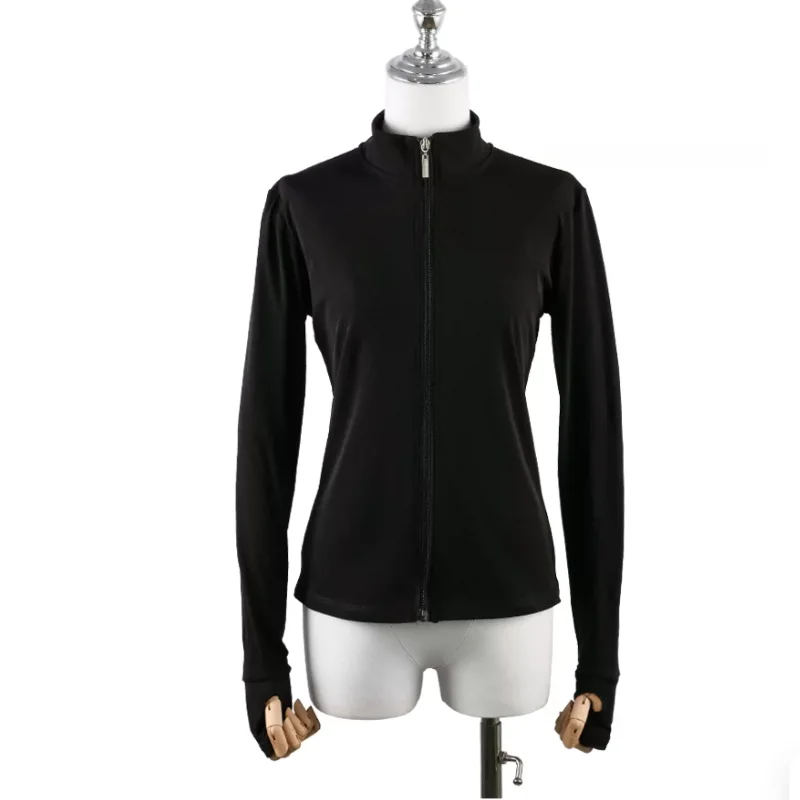 Figure Skating Training Suit Children's Ice Skating Four Season Style Thin Velvet Top