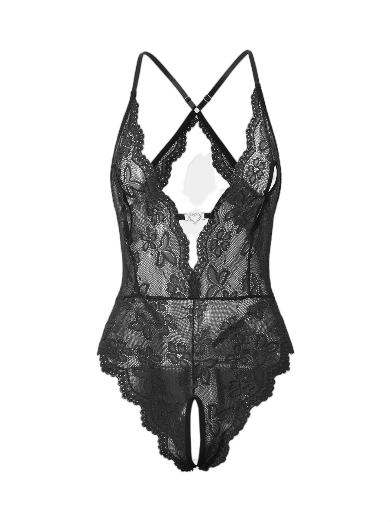 Lace Cupless Crotchless Bodysuit Erotic Costumes Women Underwear Backless Nightwear Female Temptation Lingerie Sleepwear For Sex