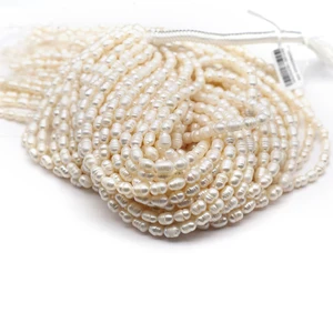 Freshwater Pearl Spacer Beads to make jewelry, a rice in shape, natural, supplies, DIY, necklace, bracelet, accessories 8 Main Sales Intemeio for Rosary - №4