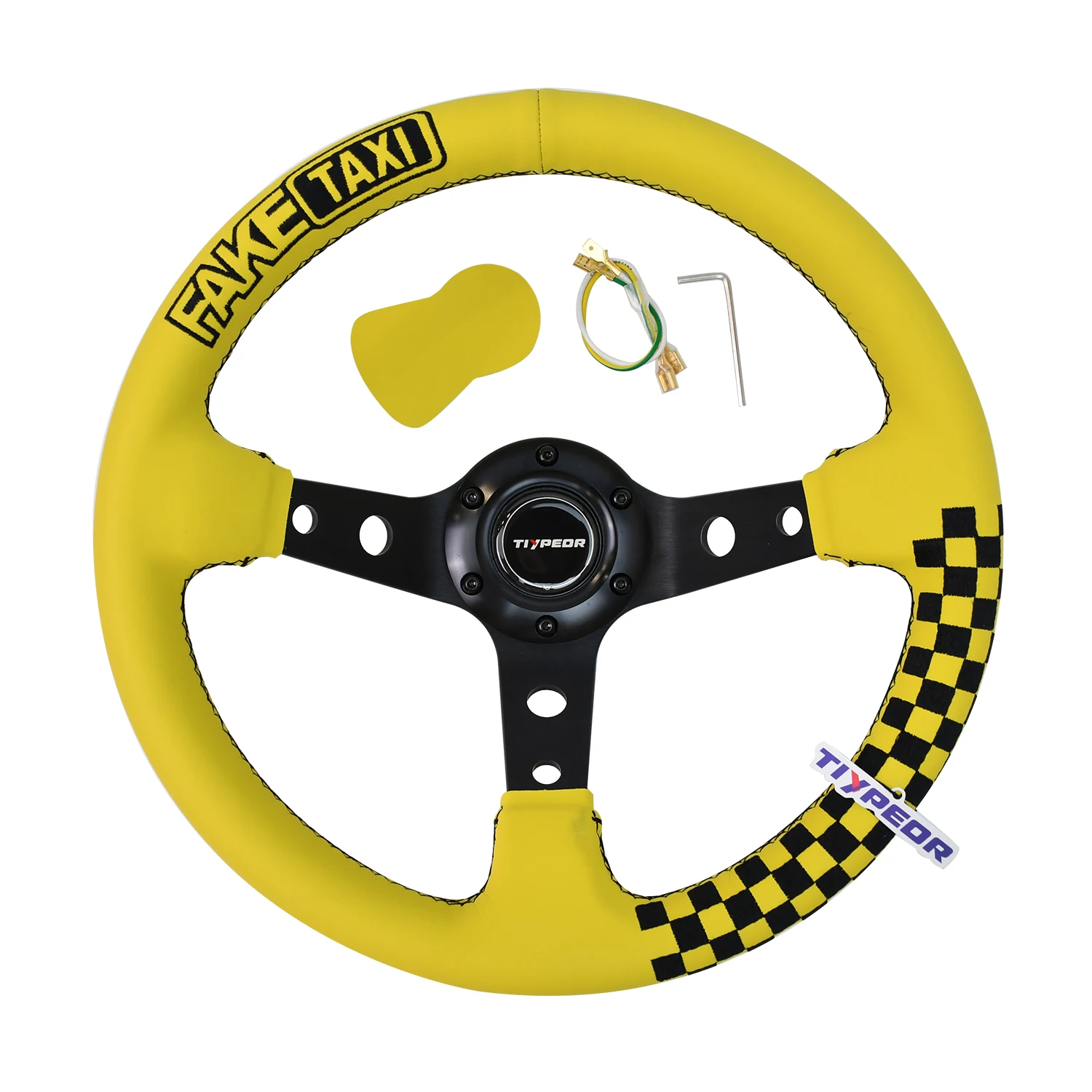 TIYPEOR ยี่ห้อ 13 นิ้ว 330 มม.ปักพวงมาลัย JDM สไตล์ FAKETAXI พวงมาลัย