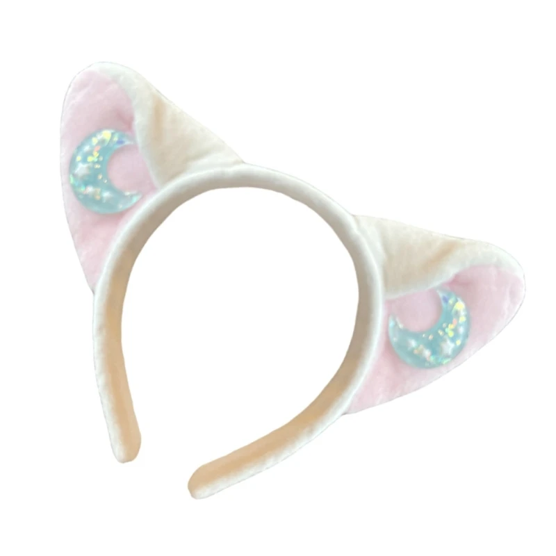 Plush Cats Ear HairHoop Role Play Game Hairband Face Washing Headband for Women