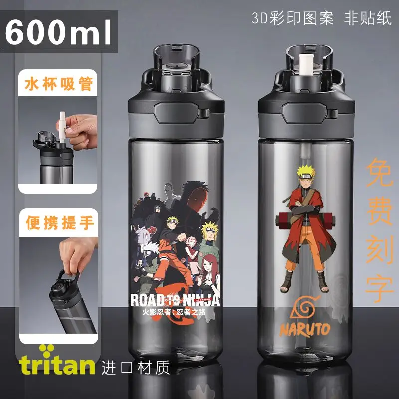 

Naruto Student Water Cup Straw Cup Large Capacity Anti Drop Outdoor One Click Open Sports Water Cup Cartoon Uzumaki Naruto Gift