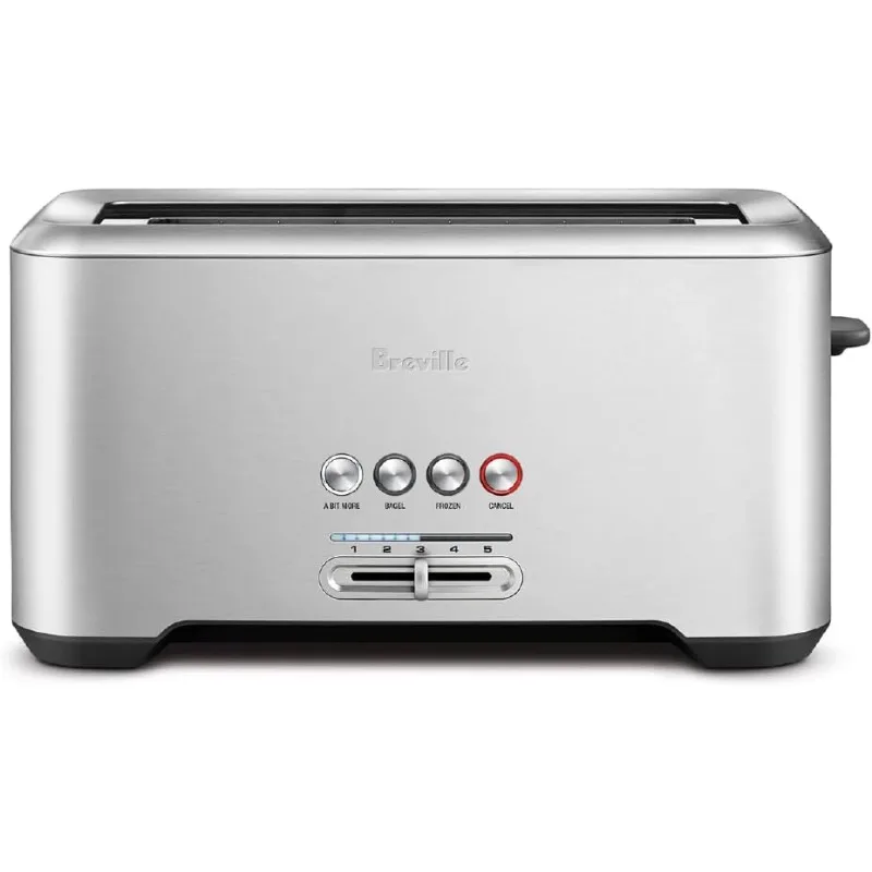 

4 Slice Toaster, Brushed Stainless Steel,Classic Control with Manual Lifting and Lowering Lever