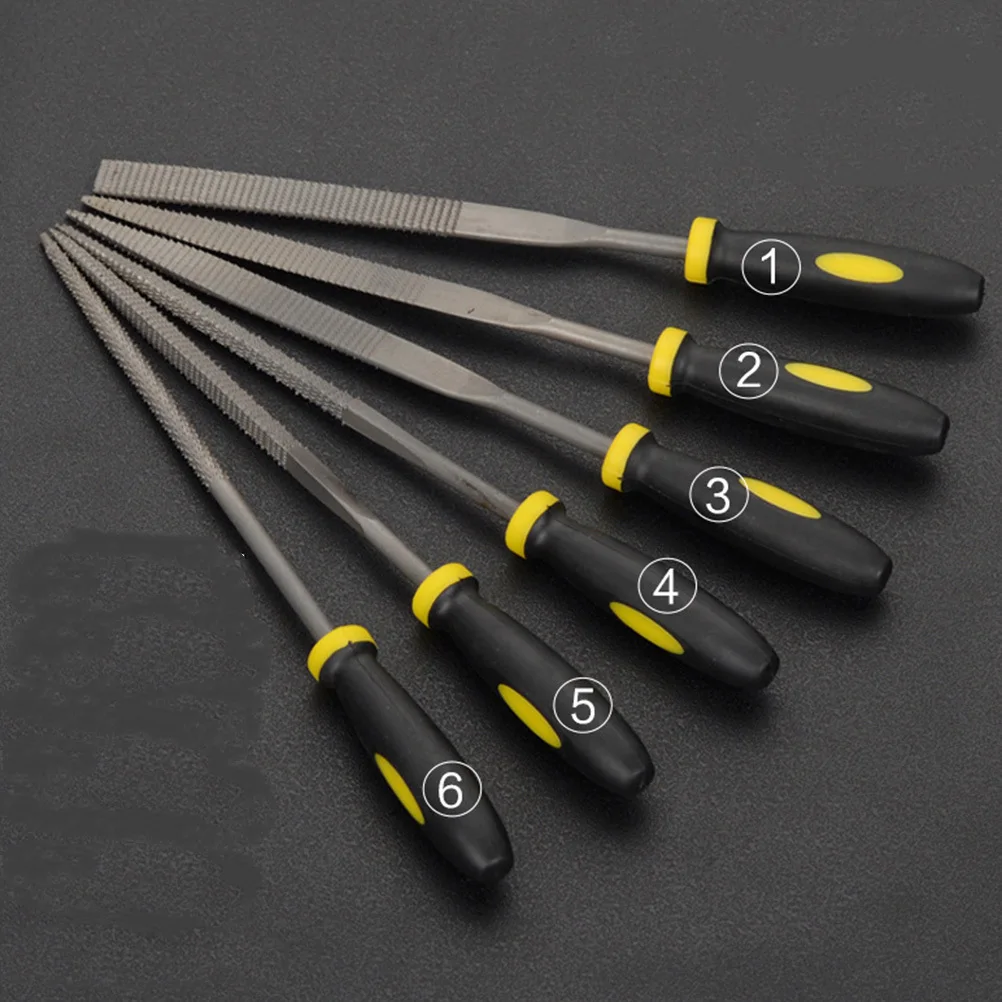 

Wood File Set Flat Comfortable Hand Grip Handles Durable Rasp File Tool Rough Material Removal Wood Metal Plastic