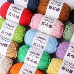 50g Genuine Cotton Yarn Beginner Crochet Yarn Easy To Use Cotton yarn for Hand Knitting Weaving DIY Scarves Blankets Hat Clothes