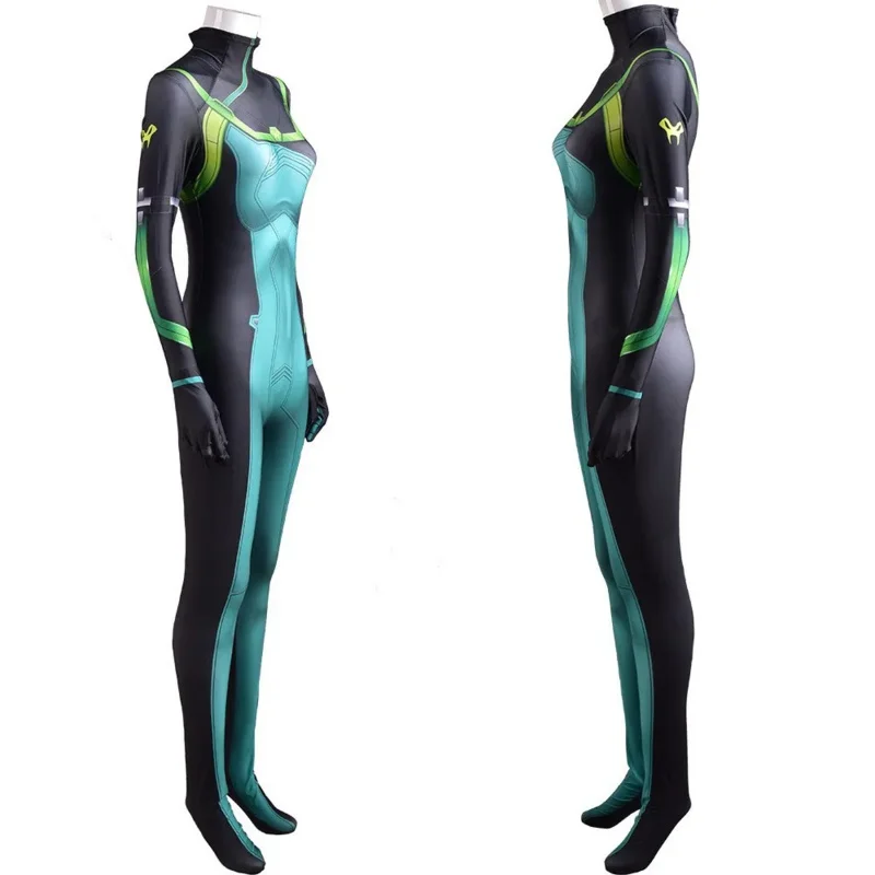 Jogo Viper Cosplay Zentai Bodysuit para Mulheres e Crianças, Personagem Valorant, Traje de Halloween, Macacão