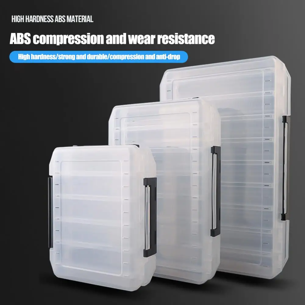 10/14/16 Grids Tackle Box Fishing Lure Container With Handle Transparent Design Portable Fishing Bait Storage Case 미끼통