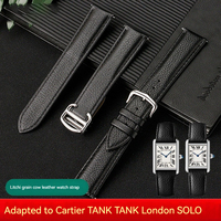 Watch strap Soft genuine leather High quality suitable for Cartier tank solo London Sandoz Watch strap 17mm 20mm 22mm 23mm 25mm