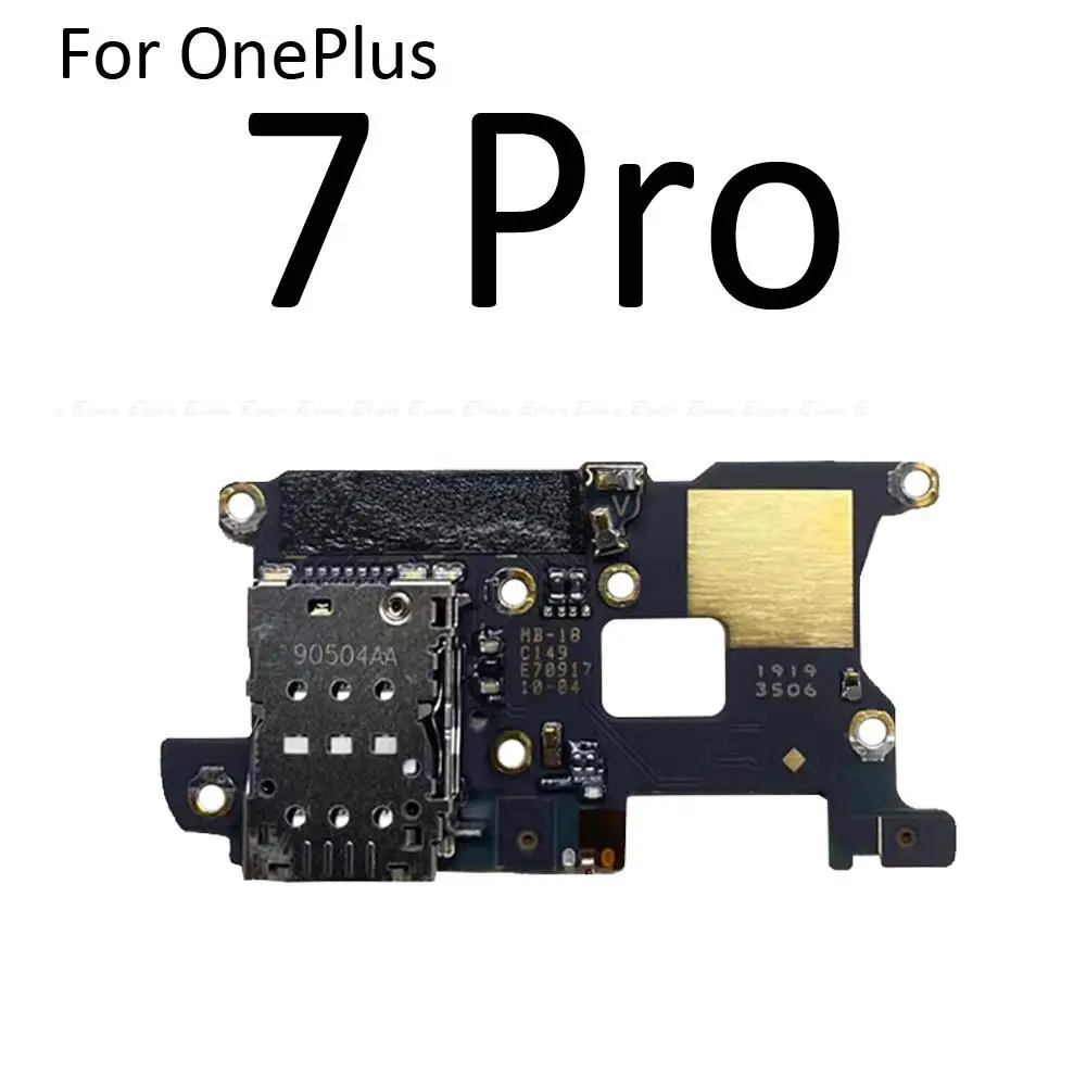 Sim Card Socket Holder Slot Tray Reader Container Connector Board With Mic For OnePlus 7T 8T 7 8 9 10 Pro 9R 9RT Repair Parts