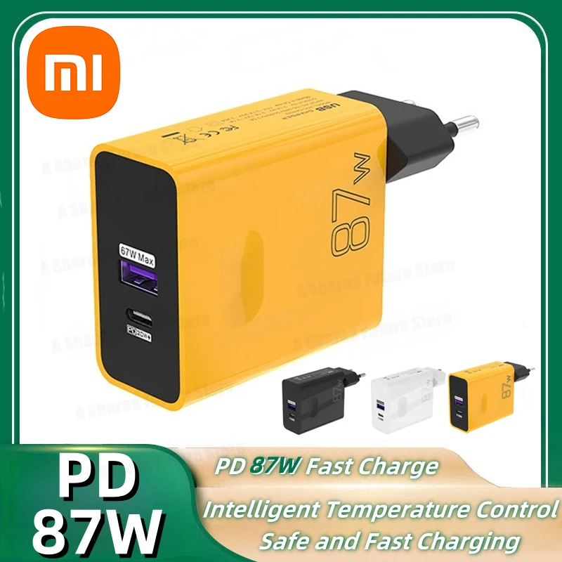 Xiaomi 87W USB شاحن فائق السرعة محول الطاقة QC 3.0 مع الاتحاد الأوروبي العالمي الولايات المتحدة المملكة المتحدة التوصيل آيفون سامسونج هواوي الكمبيوتر المحمول الهاتف اللوحي
