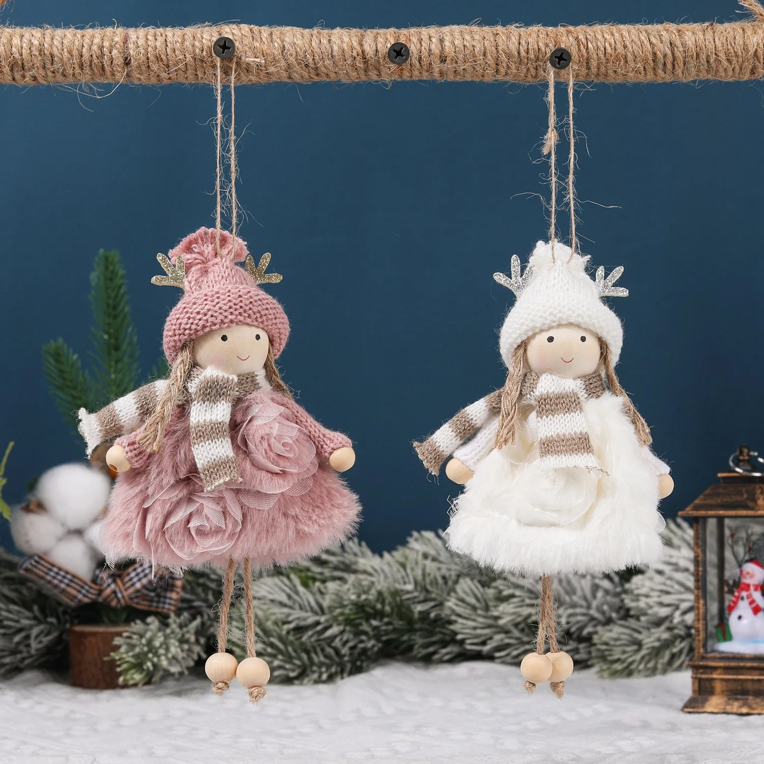 

1/2PCS Christmas Decorations Angel Girl Christmas Tree Ornaments Small Pendants