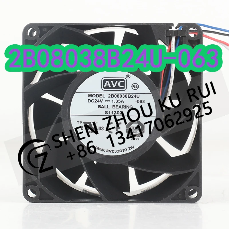 

AVC 24V 1.35A AC EC 8038 High air volume violent inverter Axial flow 80X80X38MM 8CM 4-wire 2B08038B24U cooling fan