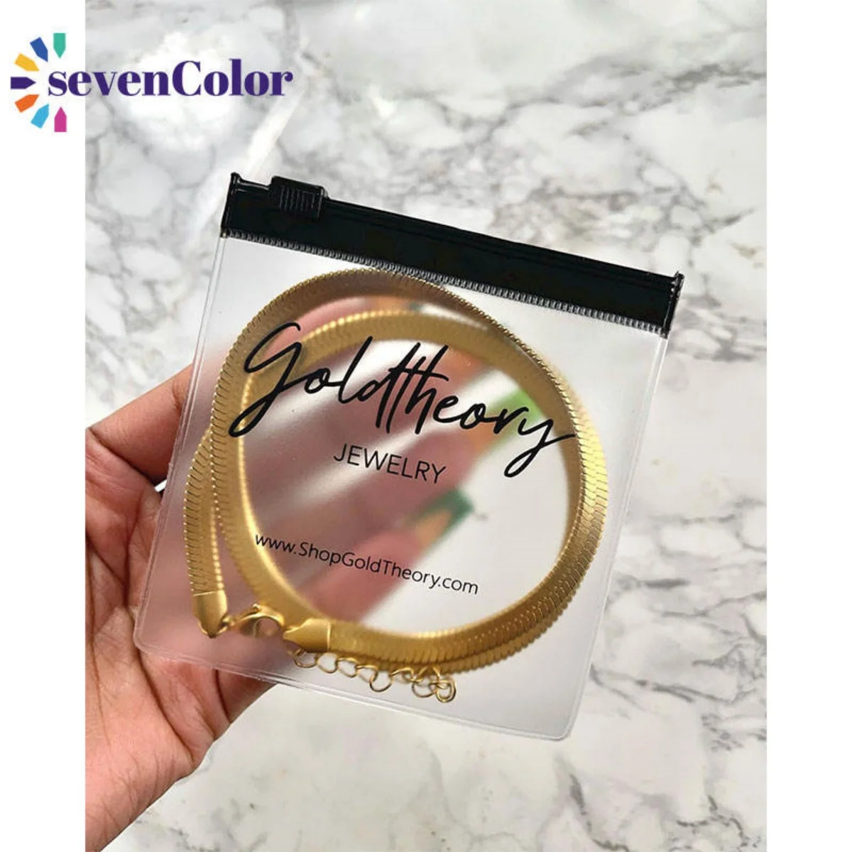 

100 шт., мини-мешочки из ПВХ с принтом логотипа на заказ, черные сумки на молнии с застежкой-молнией, прозрачные матовые пластиковые пакеты для ювелирных изделий для колец, сережек, колье Nec