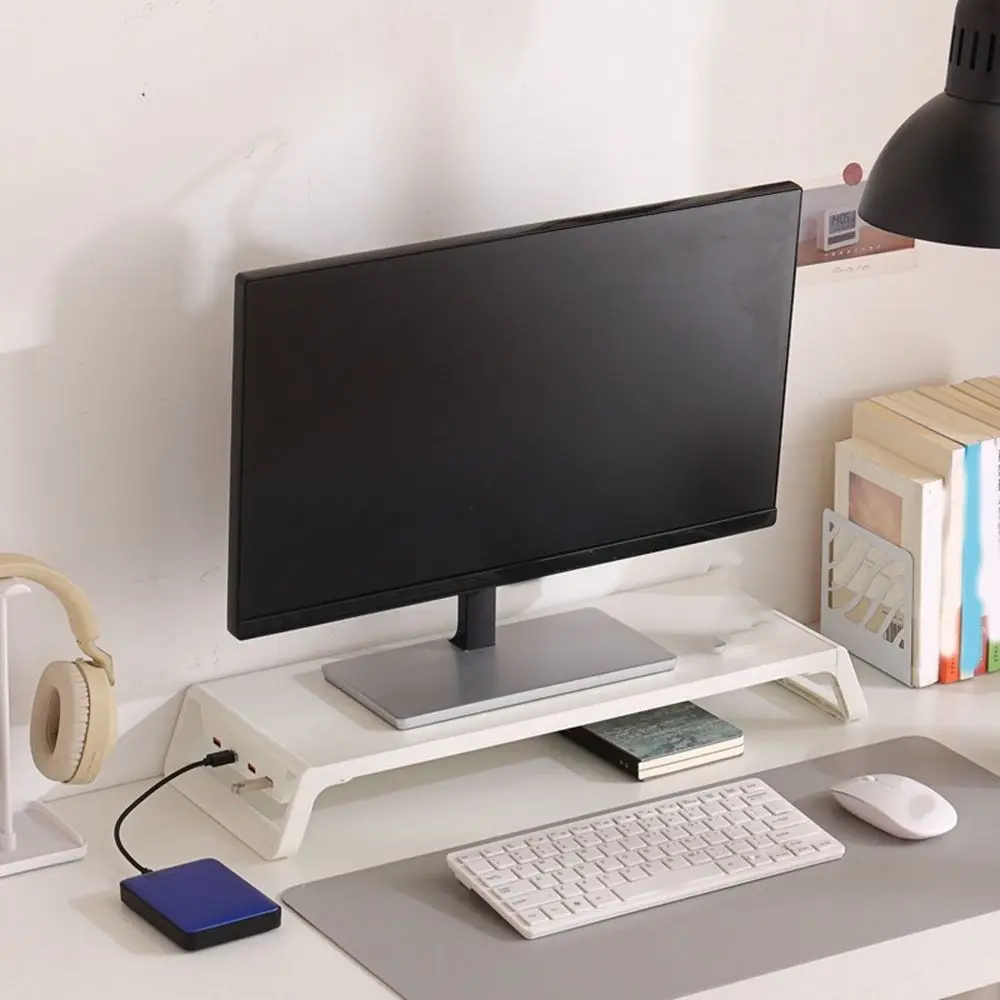 Thickening Computer Monitor Stand Increase Monitor Height Ergonomic Design Work Laptop Stand with USB Hub Computer Booster Stand