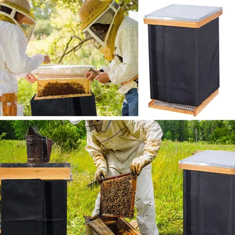 Winter Colony Box Cover with 600D Fabric Outer, Separate Middle and Aluminum Inner Layers for 8-Frame and 10-Frame Boxes KXRE
