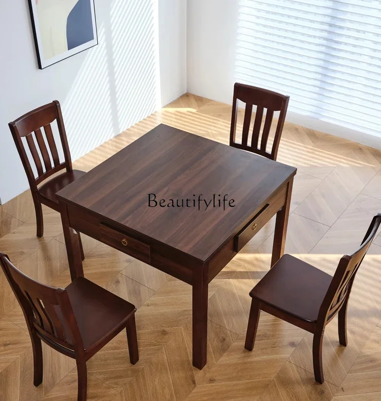 

LD6*New solid wood fully automatic integrated electric mahjong dining table dual-purpose woofer