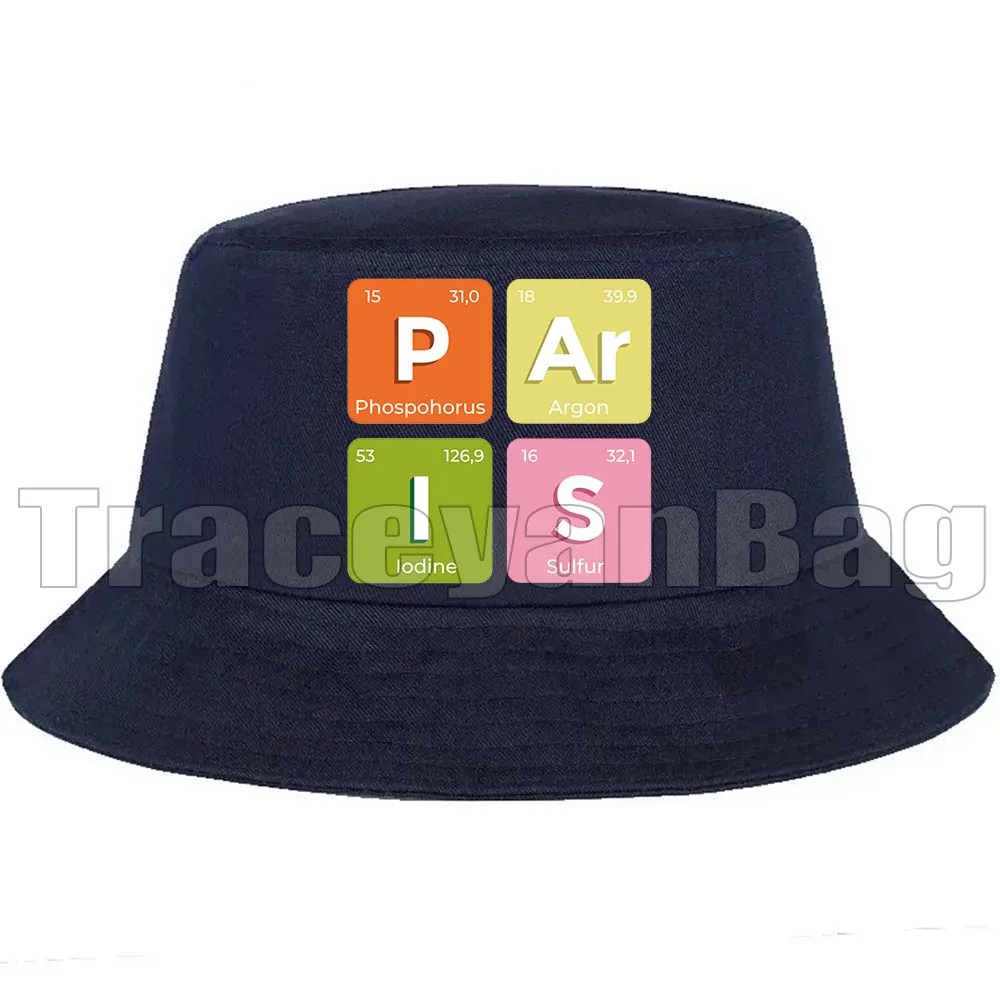 

Bonjour Starry Night Van Gogh Paris Eiffel Tower France Women's Bucket hat Four Seasons Outdoor Casual Fisherman Sunscreen Hat
