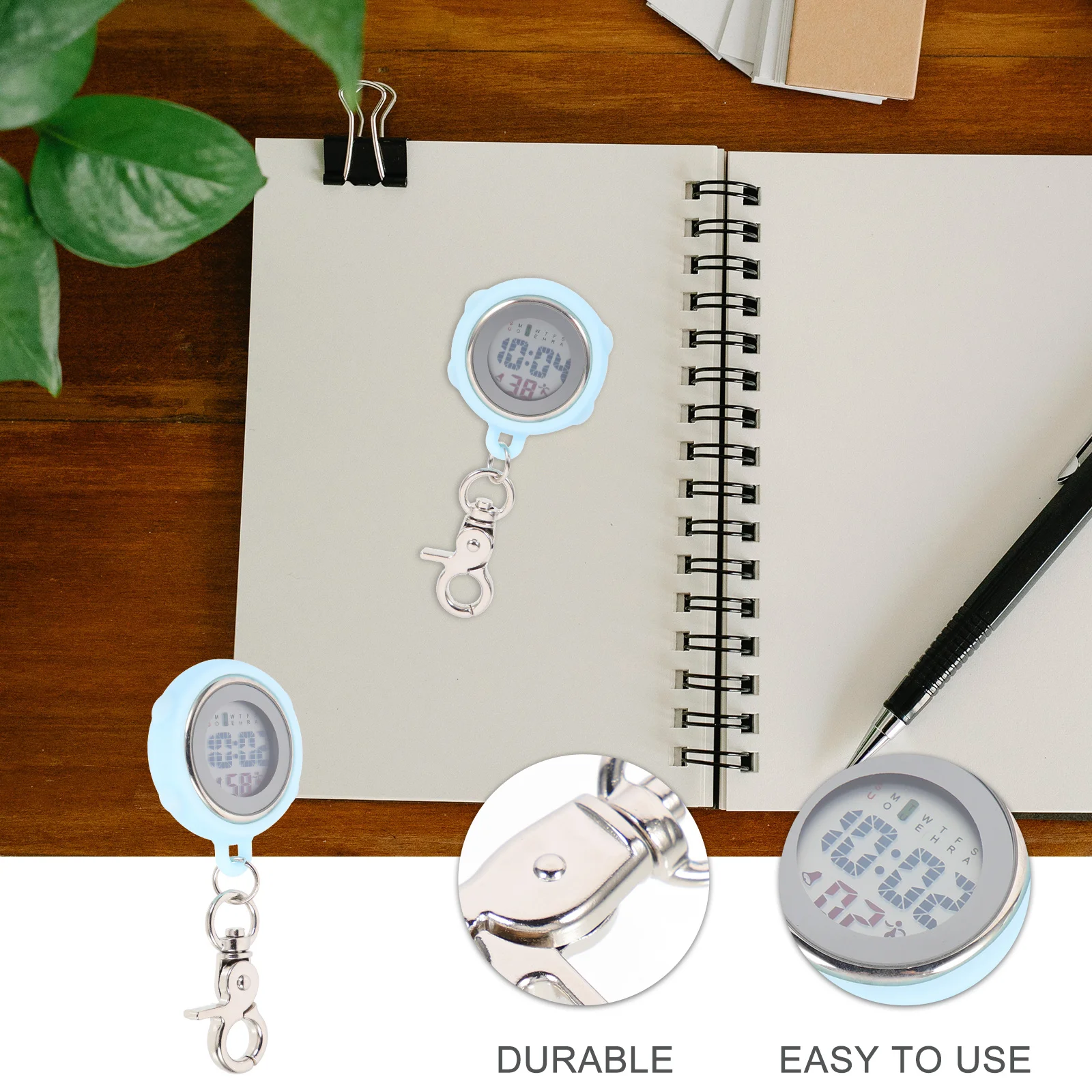 الرجال الرجعية ساعة معلقة مضيئة ساعة توقيت ساعة معلقة للممرضة المفاتيح خمر نمط هدية عيد الأب