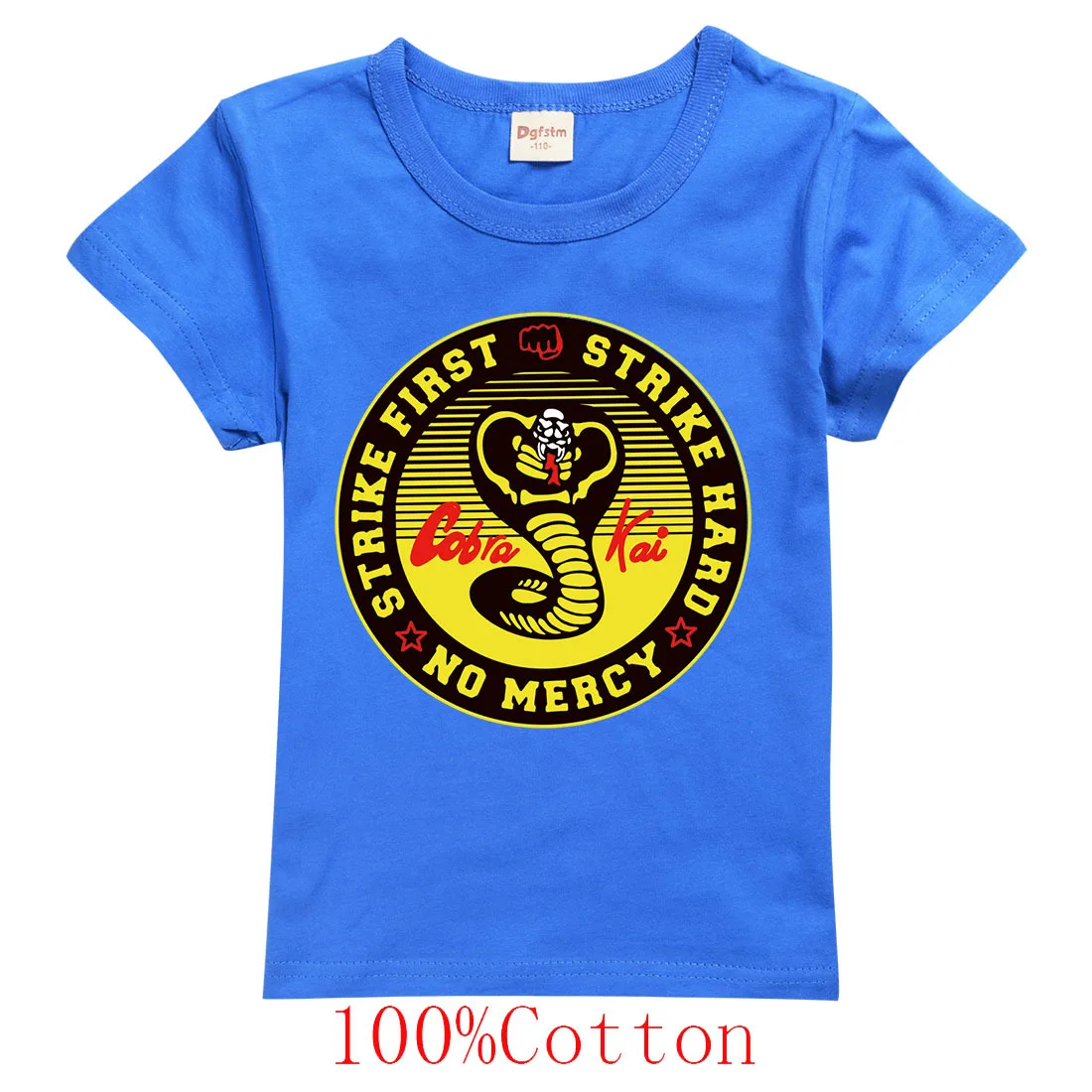 Summer Fashion Short Sleeve Cobra Kai 3D Printed Childen T-Shirt Round Neck Casual Streetwear Boy Girl Children Cool Tops