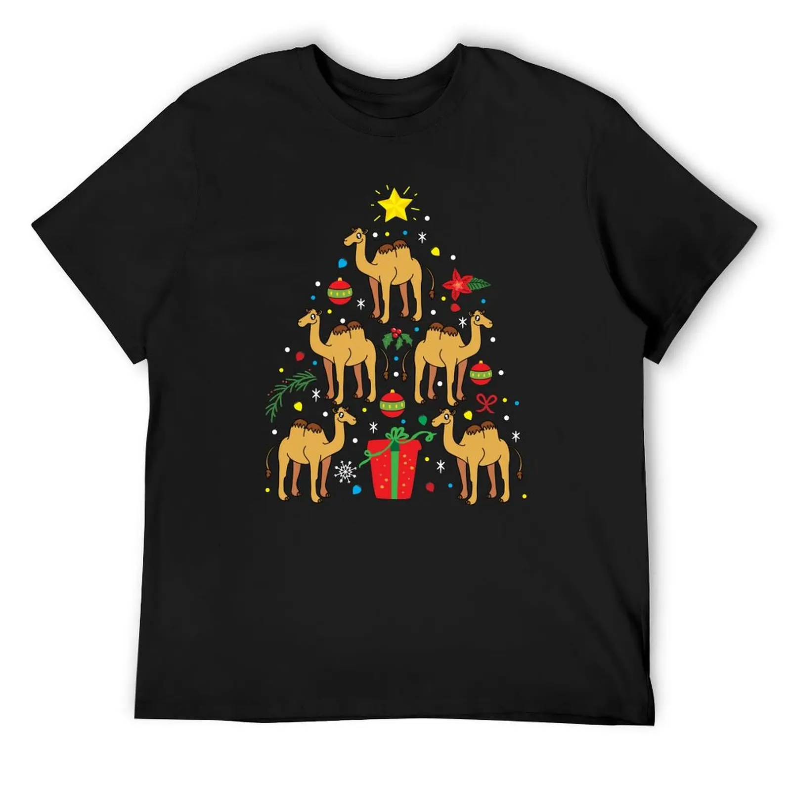 

Camel Christmas Ornament Tree T-Shirt anime t shirts plus sizes Aesthetic clothing sublime plain black t shirts men