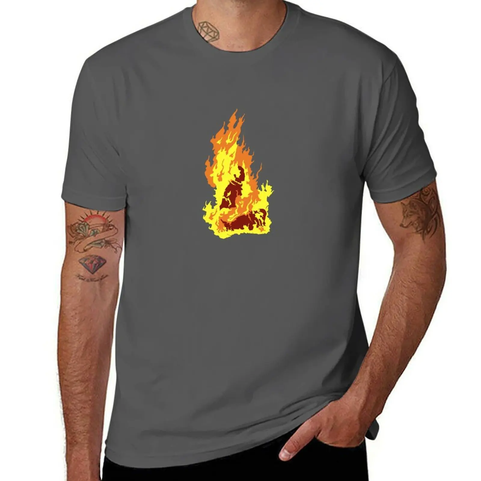 

The Self-Immolation of Thích Qung c T-Shirt t shirts for man pack cotton man t shirts for men casual T-Shirt