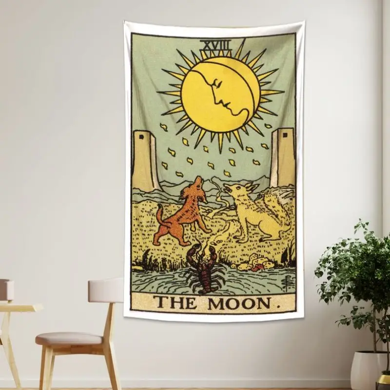 VIKAMA Tarot-Stern-Wandteppich, mystische Astrologie, Wandbehang, Hexen-Raumdekoration für Schlafzimmer, Wohnzimmer, Wohnheim – Detail 3