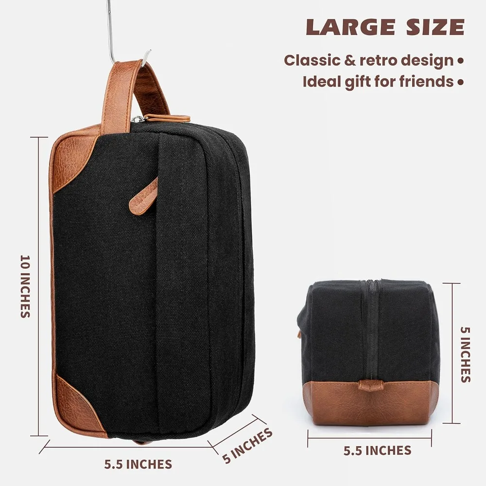 Travel Toiletry Bag Leather Canvas Toiletry Bags Dopp Kit Shaving Kit Storage Holder Shaving Bag Strorage Travel Accessories