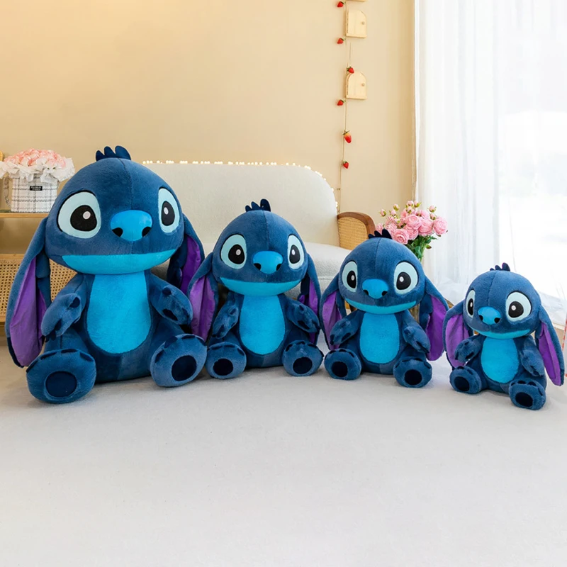 

45/55/65cm Disney Plush Toys Lilo & Stitch Sitting Posture Kawaii Pixar Anime Plushie Stich Dolls Soft Stuffed Gift for Children