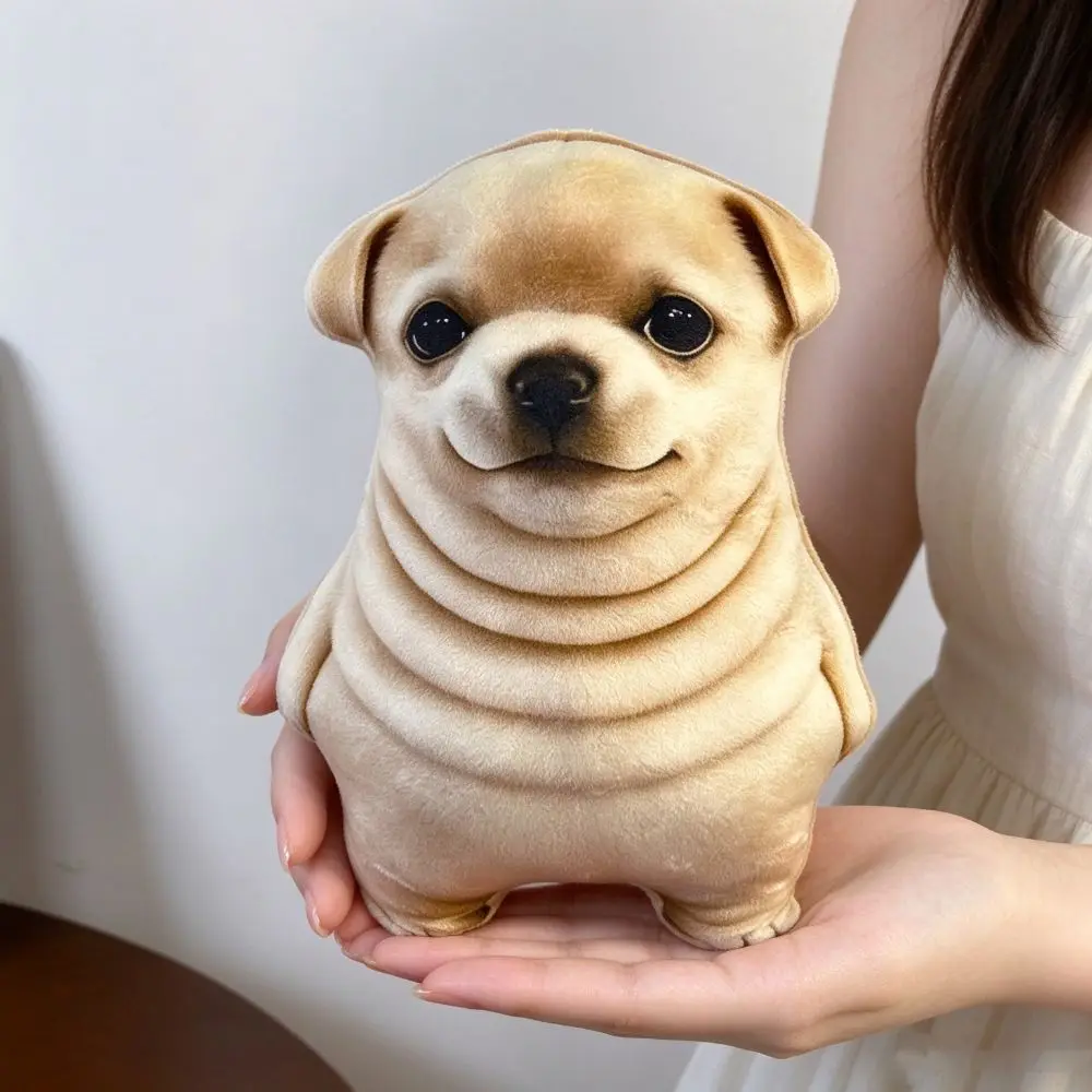 Funny 3D Printing Fat Dog Plush Toy Simulation Stuffed Animal Dog Plush Pillow Abstract Doll Cartoon Dog Cushion Kids Toy
