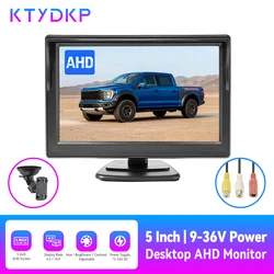 KTYDKP 5 Inch Car AHD Monitor Screen with 2 Way Video Input 5