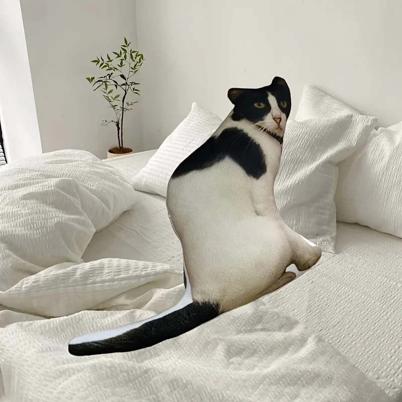 Custom Pet Photo Pillow Personalized Dog Cat Shape Cushion Customized Picture Stuffed Plush Pillow Memorial Gift for Pet Lovers