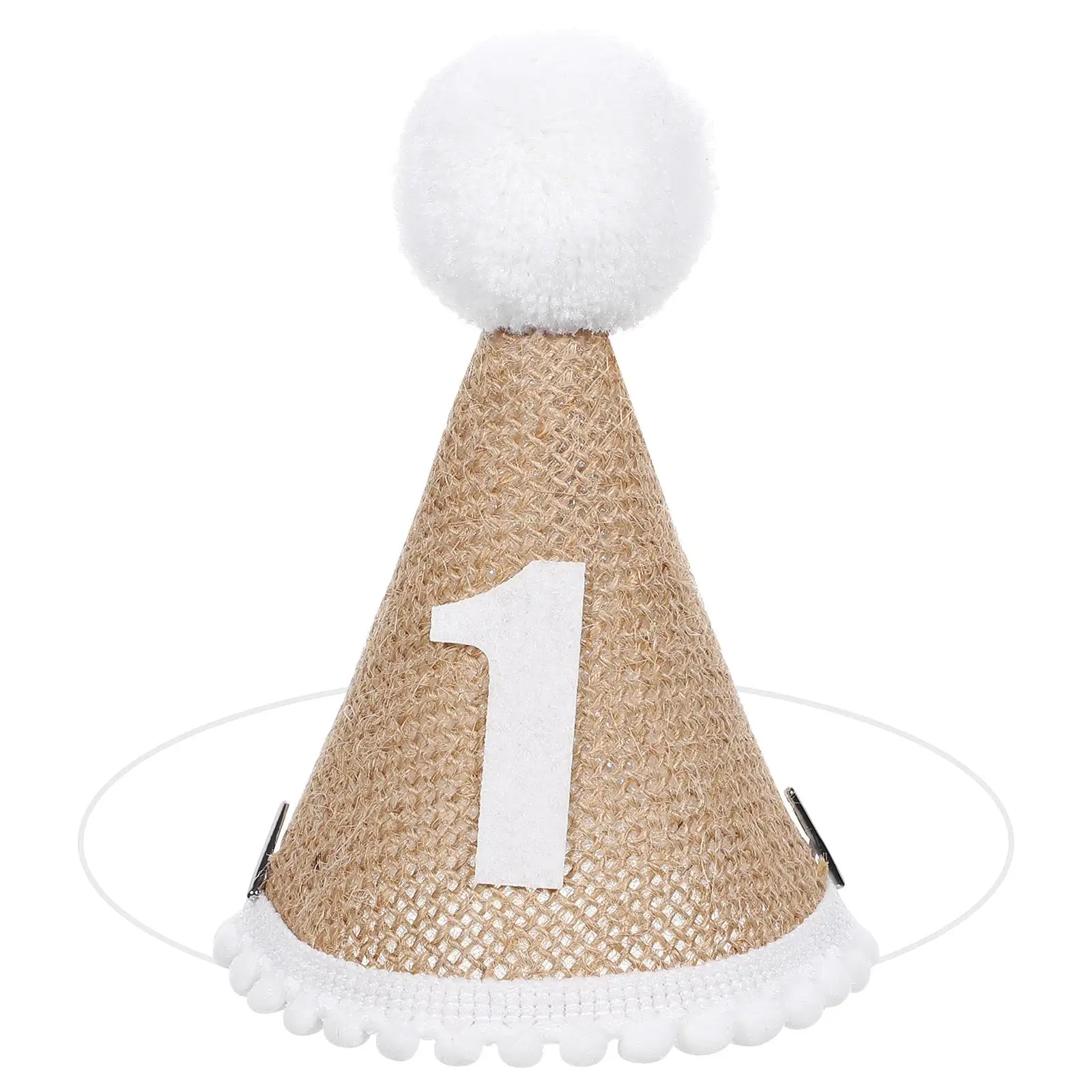 

Birthday Party Hat Kids Linen Celebration Hats Baby Assorted Balls Adorable Fashionable Long Service Time