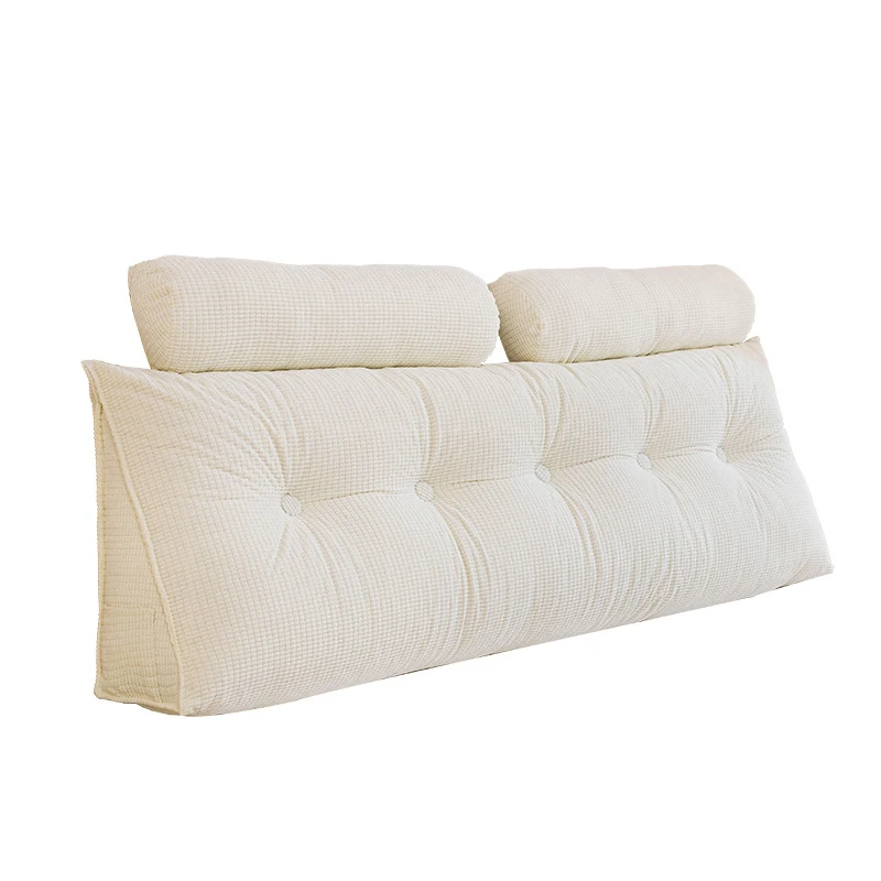 

2024 New Triangular Headboard Pillow Large Soft Backrest Cushion Waist Neck Support Removable Washable for Bedroom Sofa Tatami