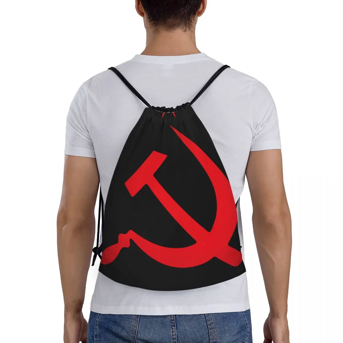 Neue rote cccp Sowjetunion tragbare Kordel zug Taschen Rucksack Aufbewahrung taschen Outdoor-Sport Reisen Fitness studio Yoga