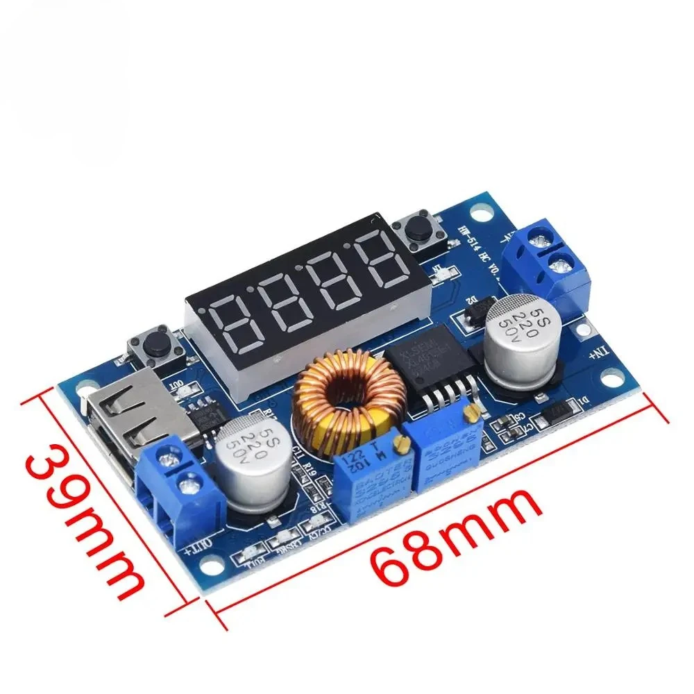 1/3PCS DC-DC 5A Digital LED Drive lithum battery charger module CC/CV USB step down buck Converter With Voltmeter Ammeter
