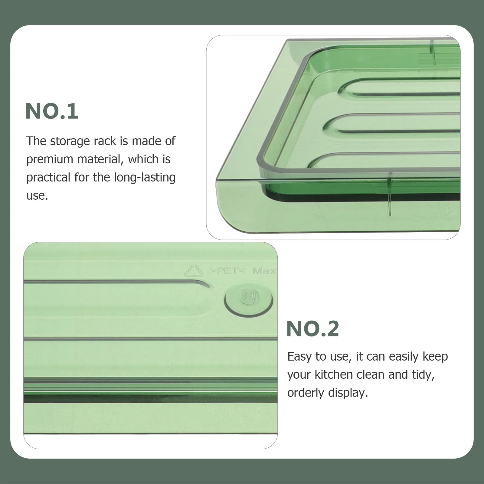 

2Pcs Plastic Spice Bottle Storage Tray Multipurpose Condiment Holder Kitchen Organizer Seasoning Jar Rack for Home Restaurant