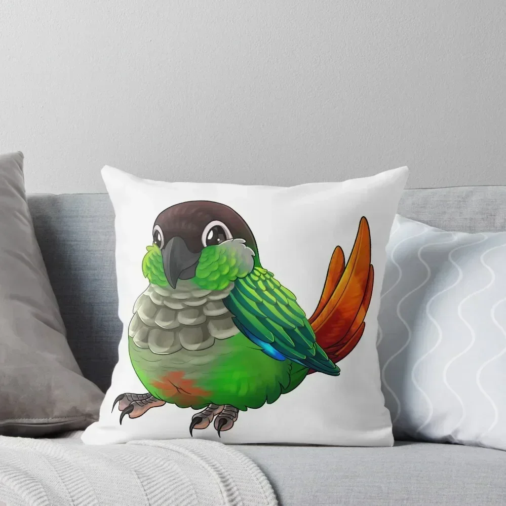 Green-cheek Conure Throw Pillow Cushions Home Decor Custom Cushion Photo pillow