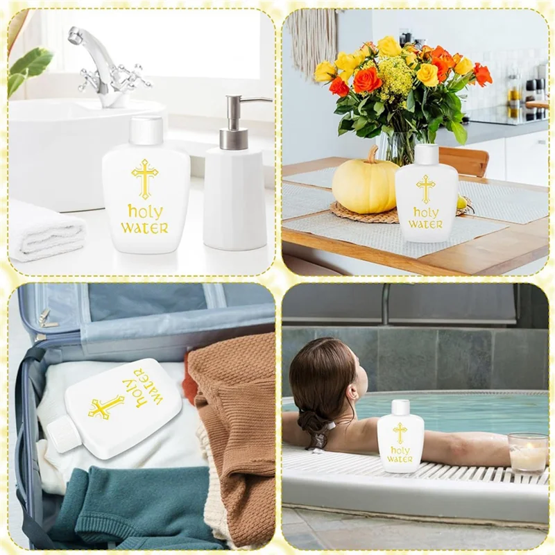

TKOH-20 шт. бутылки для святой воды, пластиковые контейнеры для святой воды на 2 унции, пустые контейнеры для католического христианского Хэллоуина, 60 мл
