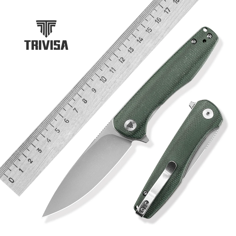 

Карманный складной нож TRIVISA Hummingbird высокого качества с зажимом 14C28N, лезвие Micarta G10, ручка для охоты, кемпинга, тактический уличный нож