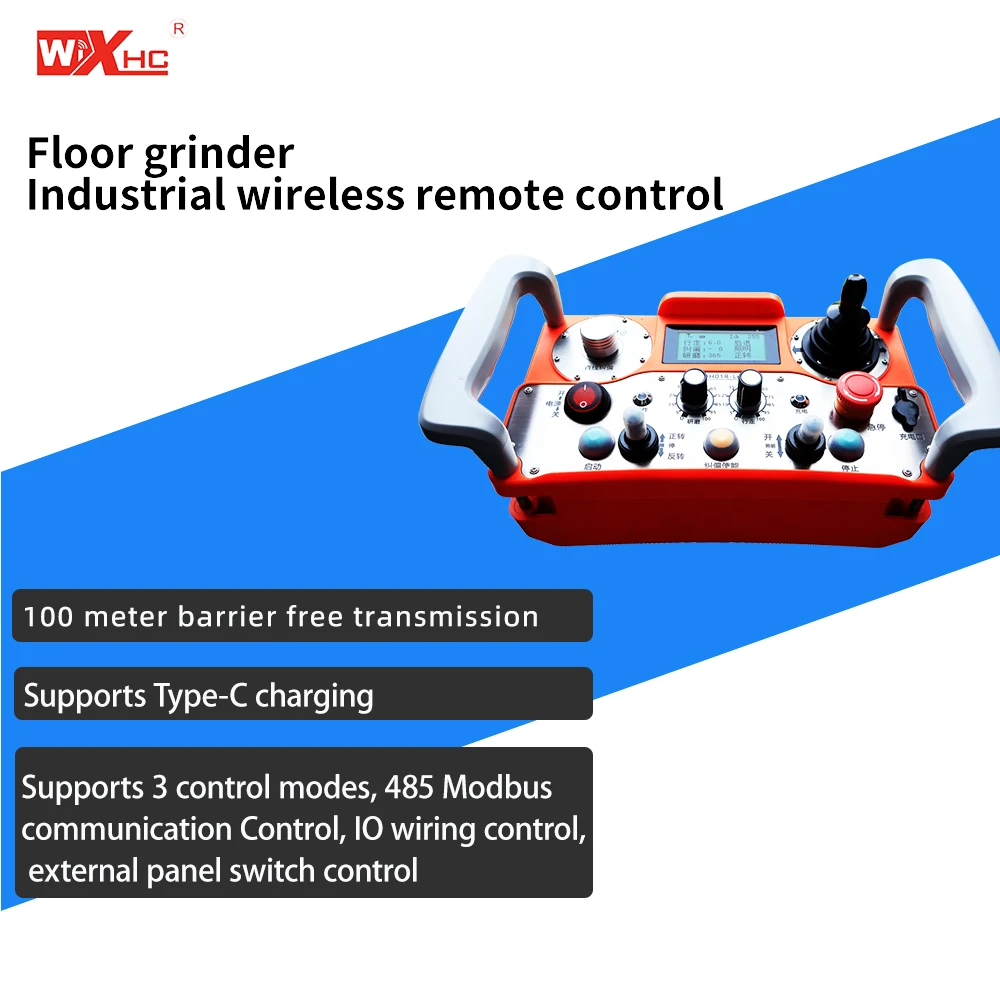 IP65 XHC DH01R-LE Wireless Industrial Remote Control for Floor Grinder Concrete Grinding Equipment Control Distance above 100m