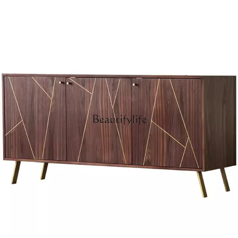 

ls 42Light luxury simple modern living room dining room three doors entrance storage side cabinet dining side cabinet