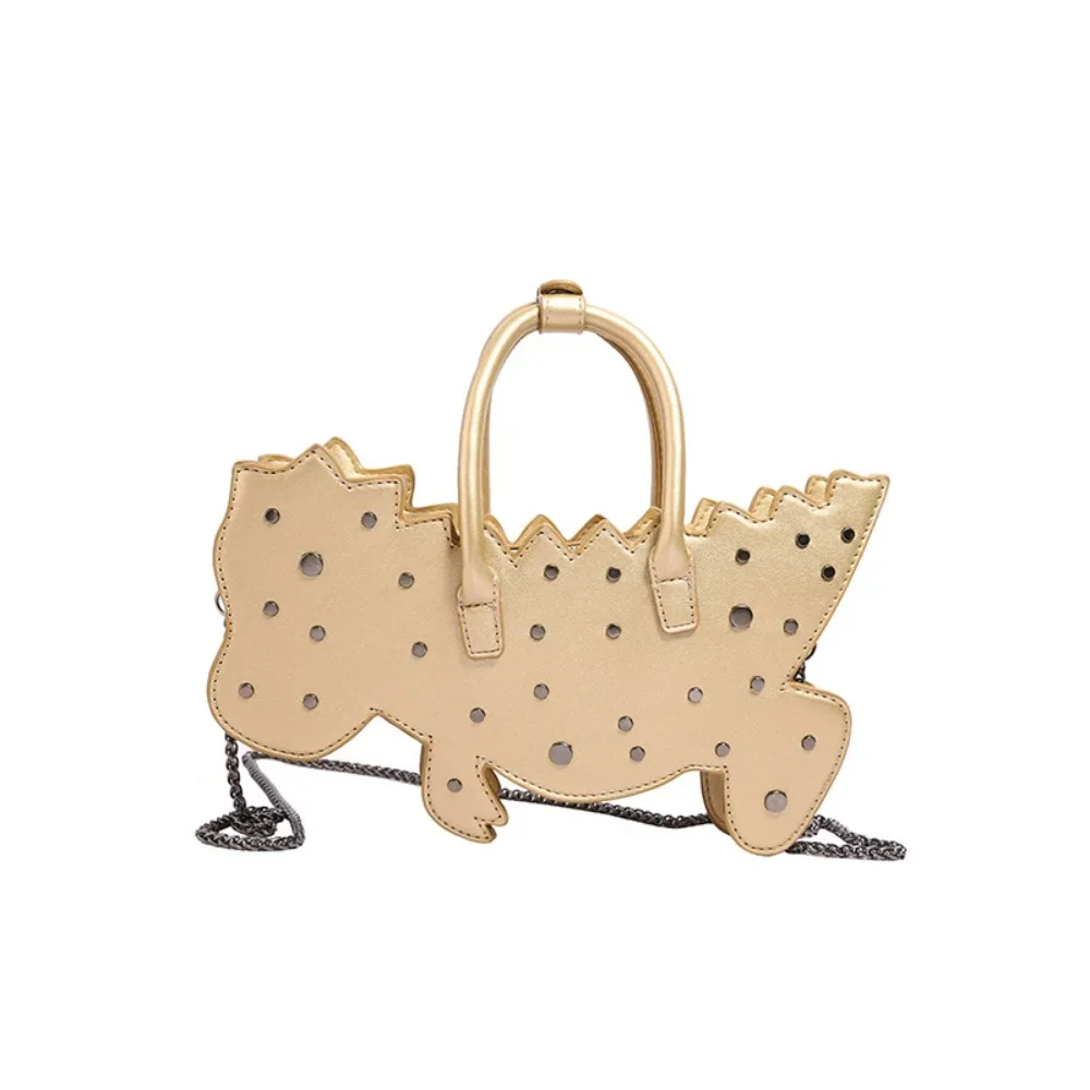 Dinosaur Shaped Personalized Shoulder Bags 2024 New Fashionable And Creative Exquisite Cute Women's Crossbody Small Round Bags