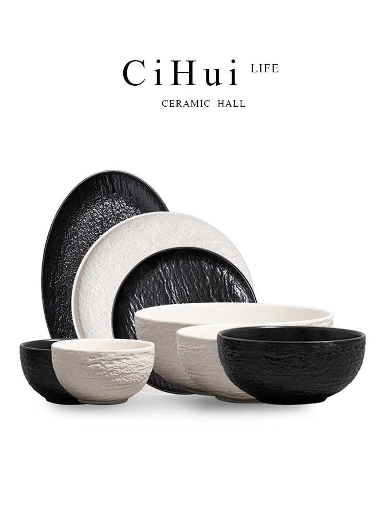 

CiHui LIFE Premium Cerc Dining Set Nordic Sle Home Use Bowl Plate Combination Luxury 2025 for 4 People