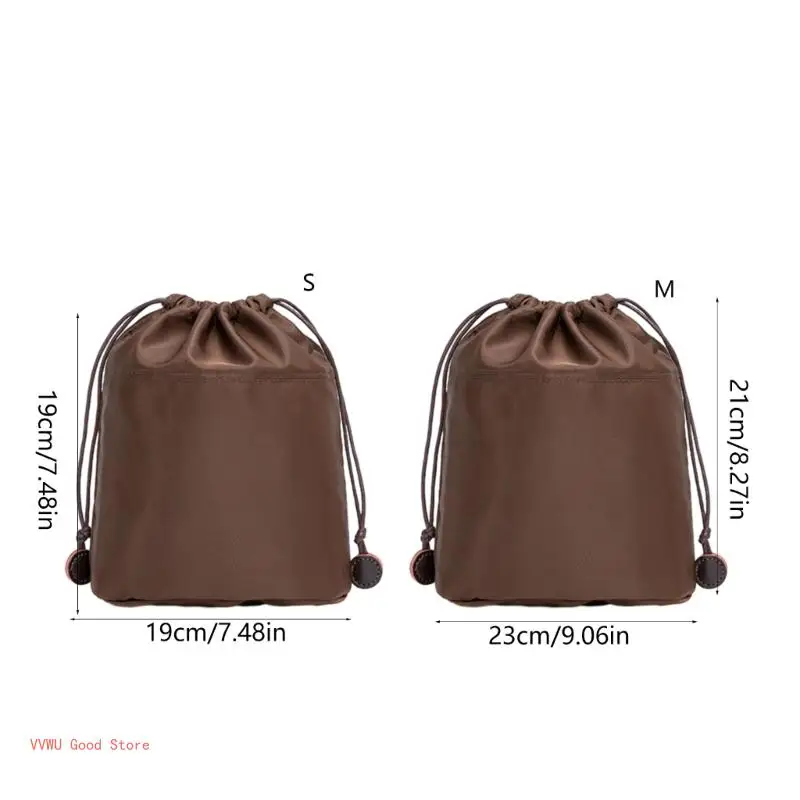 Tote Bag Insert Drawstring Designed Bucket Bag Nylon Inner Bag